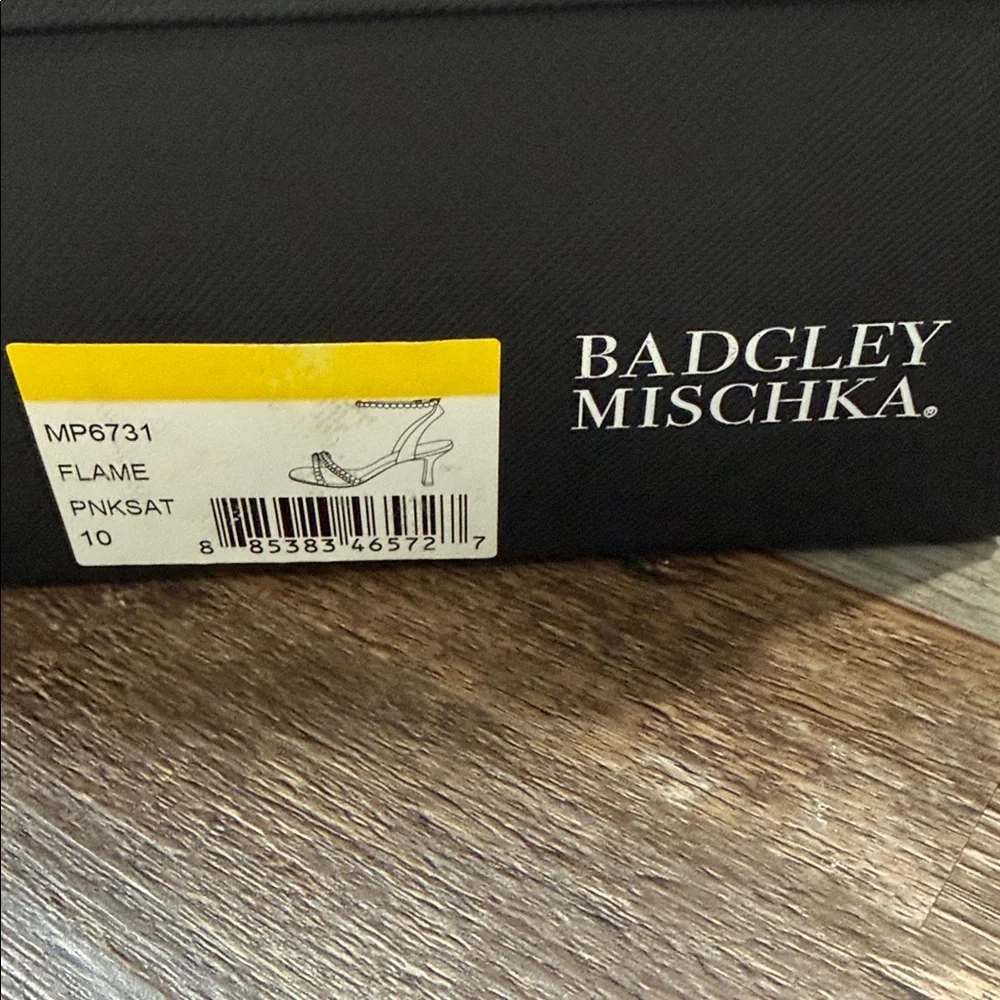 Badgley Mischka Pink Heels with Pearl Details Size 10